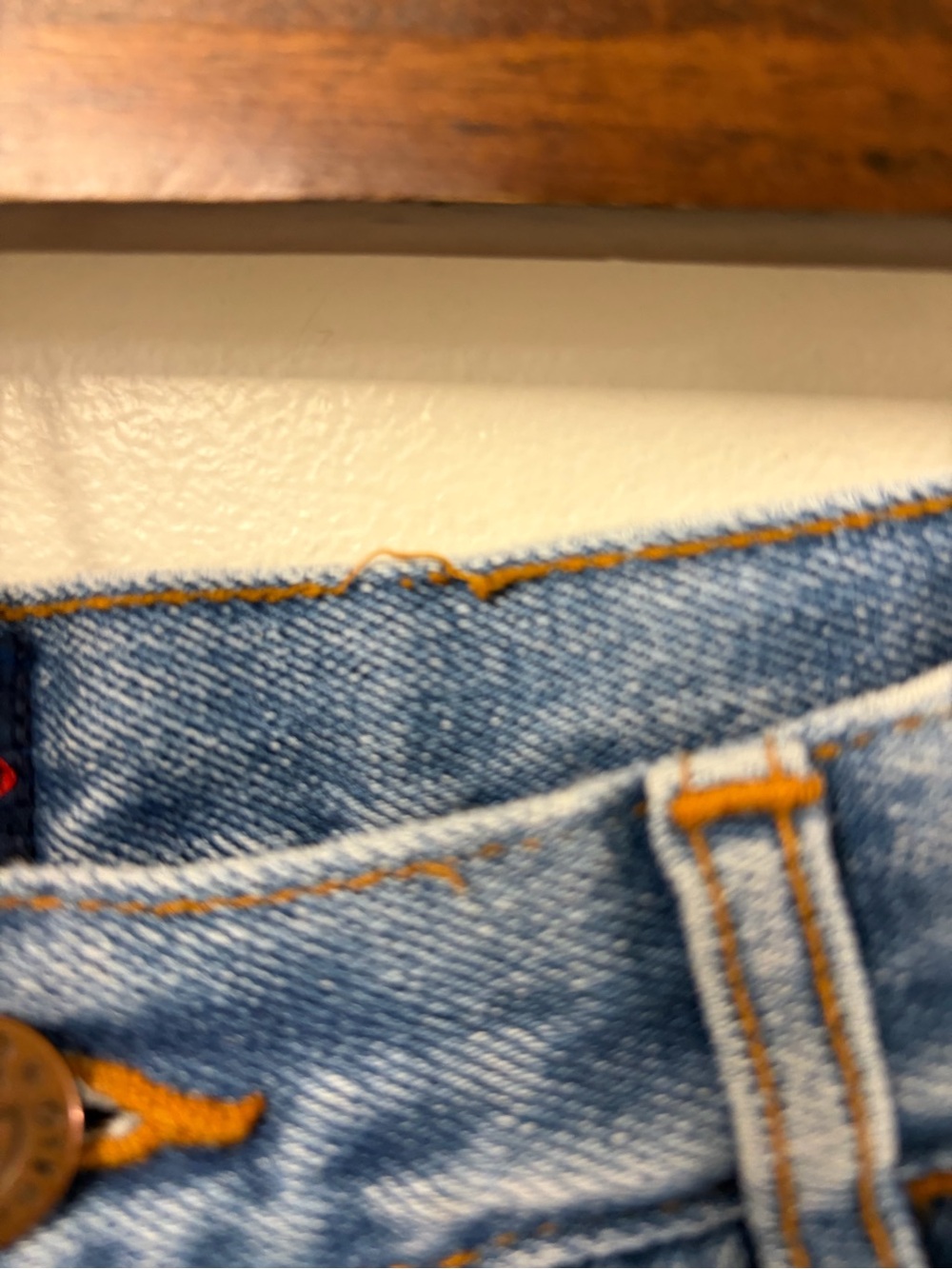 Giorgio Sant Angelo Vintage Blue Denim Shorts Size 13.5” waist - Picture 6 of 9
